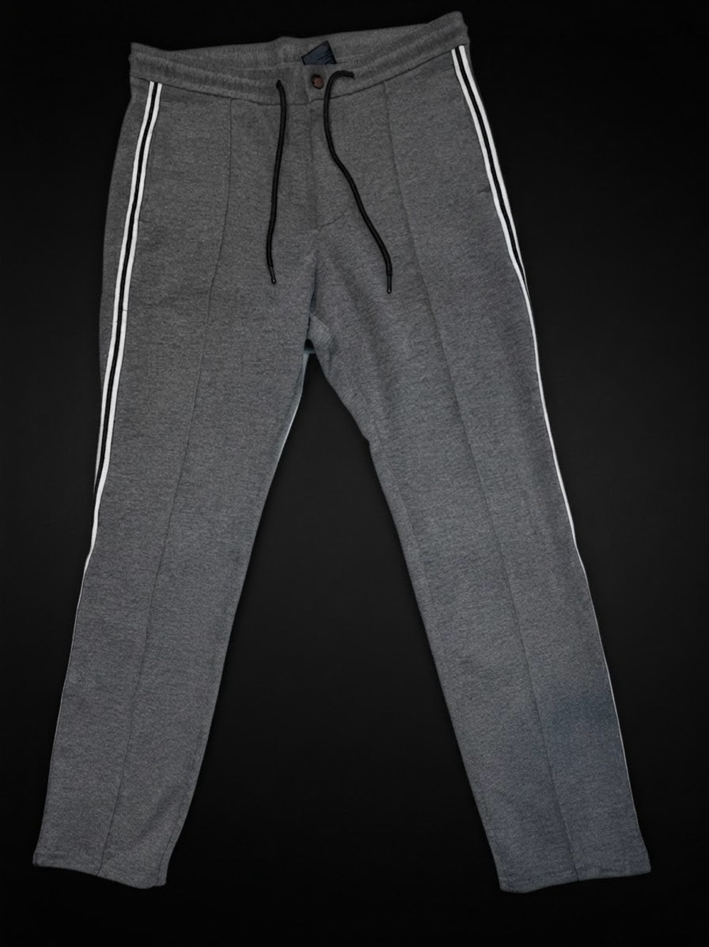 H&M Grey Joggers with White Side Stripes